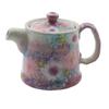Kobo Yuzuriha Colorful Flower Pot Teapot Teapot Seto Ware Handmade Hand Painted Pottery Flower Container Present Day Respect for the Aged Day