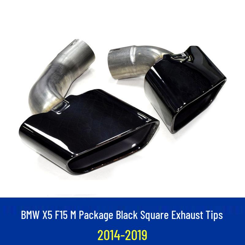 Stainless Steel M Quad Black Square Exhaust Tips for BMW F15/X5 & F16/X6 Upgrades