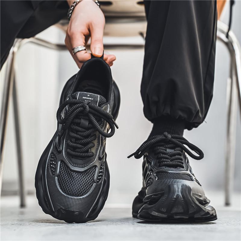 Модная мужская обувь 2024 года, лето, новая модная сетчатая толстая подошва, удобная, легкая, роскошная, высококачественная, повседневная, универсальная спортивная обувь