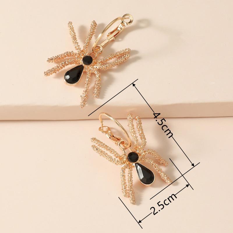 BLINGBAY Pendant Women's Earrings Fashion Personality Funny Creative Rhinestone Spider Earrings Girl Party Birthday Jewelry Gift