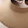 Bow Foldable Hat Sun Visor Big Brim Sun Cap Sun Hat Packable Straw Hat Empty Top Cap Weave Sun Cap