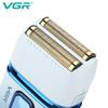 VGR Бритва для мужчин Smart LED Цифровой дисплей Бритва Парикмахерская Моющаяся Двойная сетка Борода Электробритва Машина для бритья головы налысо с дополнительной сеткой V-362