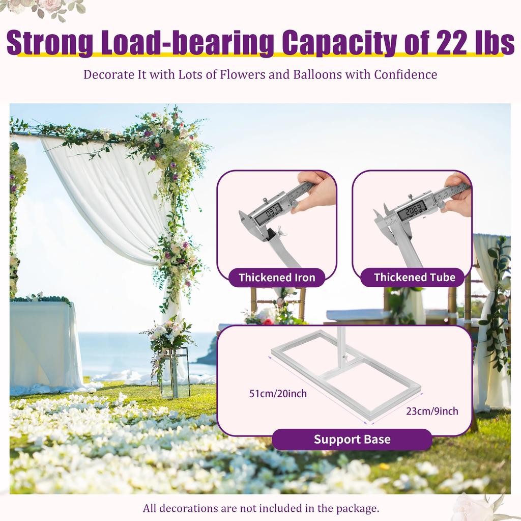 Серебряный профессиональный комплект труб для фона, 10x20 футов Сверхпрочная система поддержки фона, Стойка для фона «Сделай сам», Рама для фона