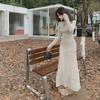 "2025 Women's French-Style Knit Sweater Dress: Autumn/Winter Slim Long Skirt with Bottoming Coat"