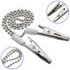 Dental Lab Bib Crocodile Clip Flexible Metal Ball Chain Reusable Napkin Holder