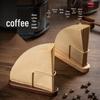 Solid Wood Coffee Filter Paper Holder - Dustproof Vertical Storage Stand