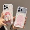 Розовый Цветочный Чехол-Кролик с Бантом для iPhone 17 Pro Max/Apple 16/14/15