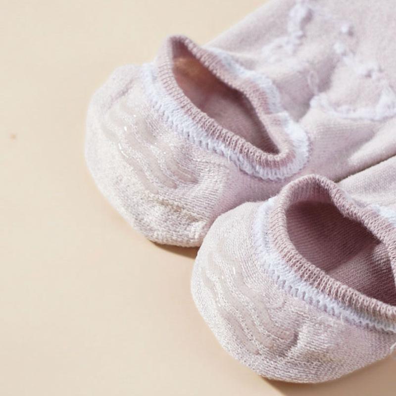 3/5 пар Женские носки-лодочки с узором из мишек, нескользящие, не сползающие, невидимые, тонкие носки