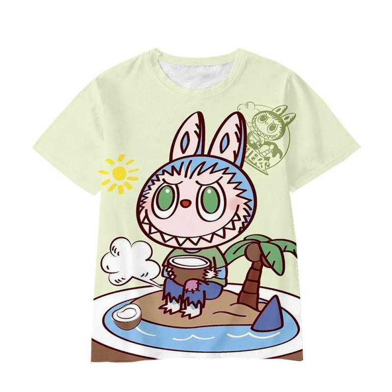 Personalized Cute Cartoon Anime Image 3D Digital Printing Summer Tops Fashion Breathable Children's Short T-shirt