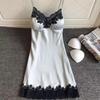 Sexy Women  Silk Robe Dress Nightdress Soft Lace Casual Nightgown Straps Sleepwear Nightdres