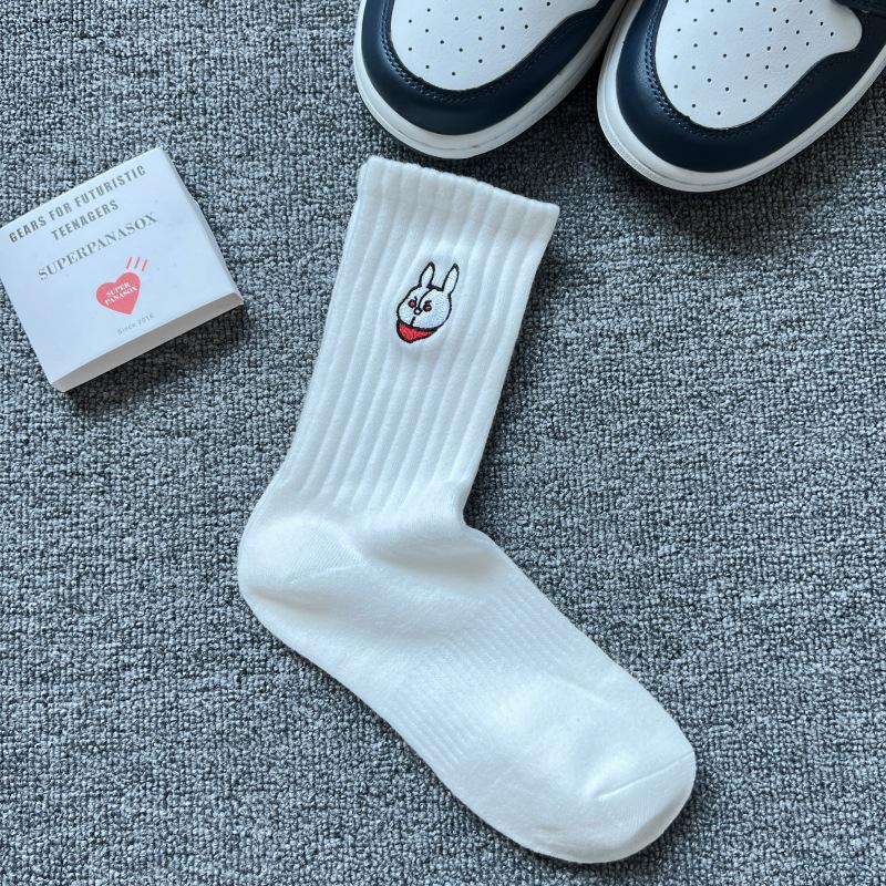 Cityboy Мужские модные носки до середины икры с мультяшной вышивкой - Спортивные носки с влагоотводящим эффектом для осени и зимы