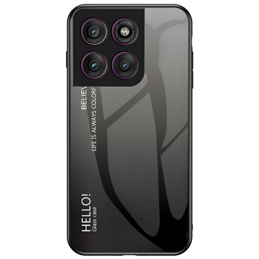 Для Motorola Edge 60 Pro 5G Чехол Защита от царапин Закаленное стекло+ПК+ТПУ Чехол для телефона