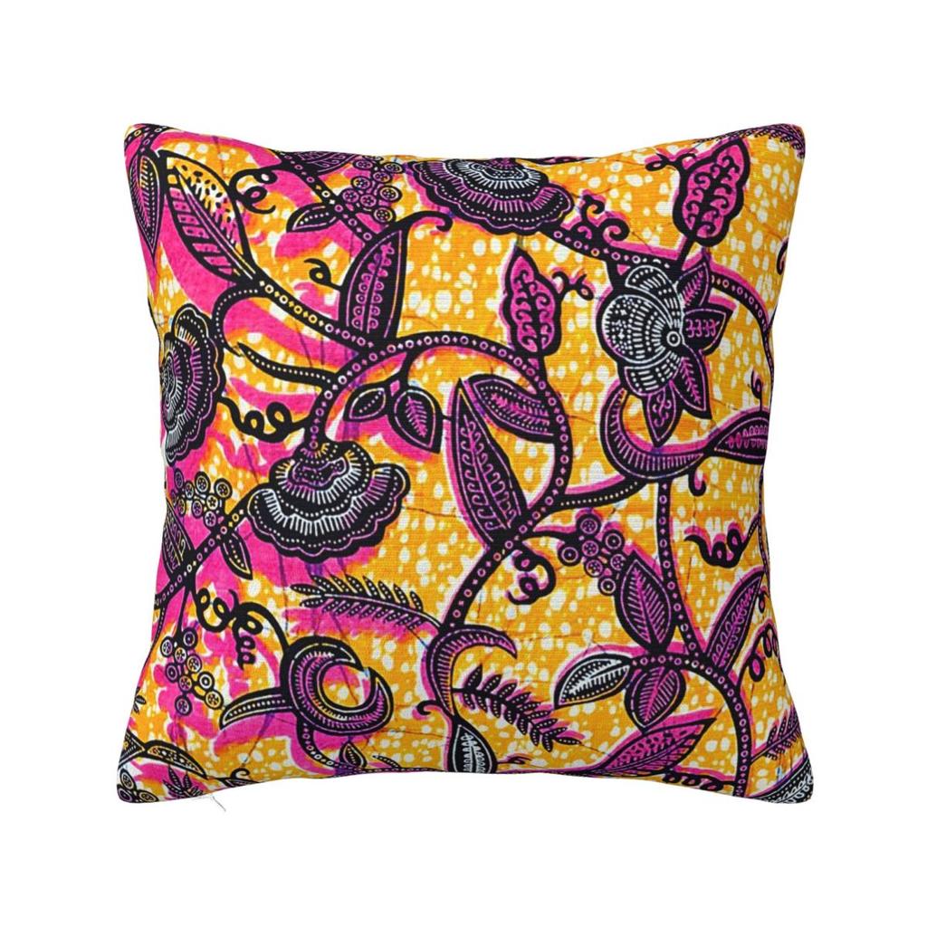 Kizomba Samakaka Ankara Print African Pattern Wax Design  Square Pillowcase Cushion Cover Pillow Case Throw Pillow Cover