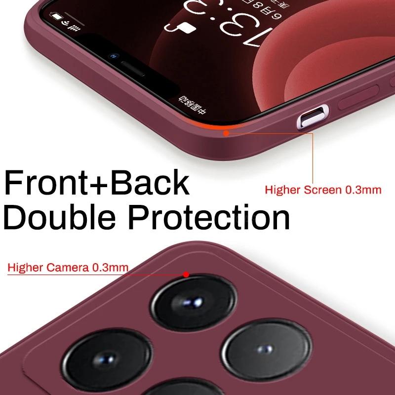 Чехол Poco X6 Pro, роскошный жидкий силиконовый мягкий чехол для Xiaomi Poco X6 Pro Poco X 6 Pro X6Pro Pocox6 Pro 5G, противоударный чехол на заднюю панель