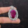 Faceted Kashmir Ruby Pendant 925 Sterling Silver Pendant Real Gemstone Jewelry Handmade Pendant Ruby Jewelry Gift For Her Birthstone Jewelry
