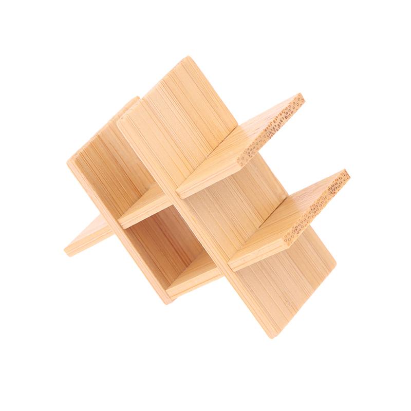 Аксессуары для кукольного домика Миниатюрный деревянный держатель для винной бутылки Мини-витрина Модель Игрушка для украшения кукольного домика