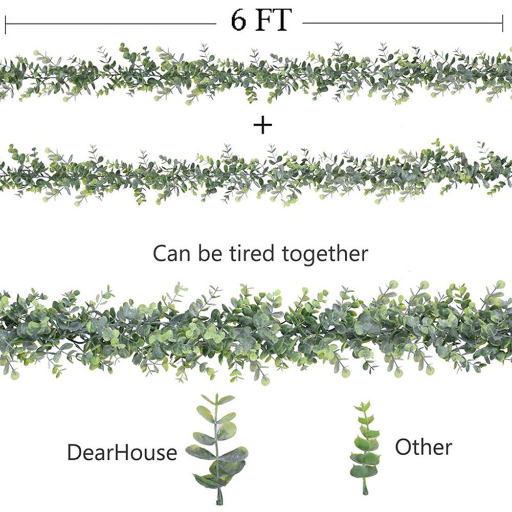 1,8 м искусственная гирлянда из эвкалипта, подвесная гирлянда из ротанга, свадебная зелень, домашний декор