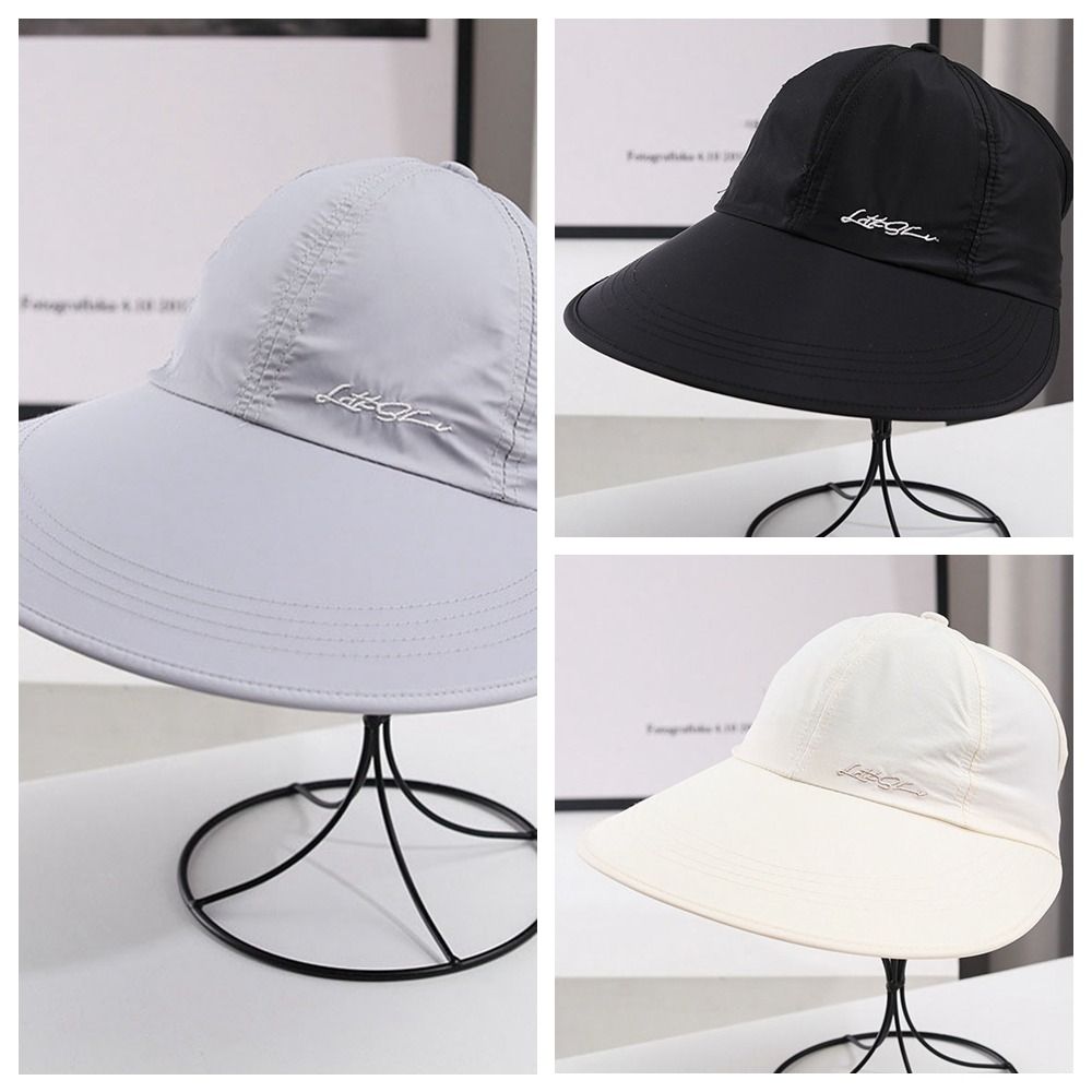 Quick Dry Sunscreen Baseball Hat Wide Brim Empty Top Hat Lightweight Women Sun Hat  Surfing