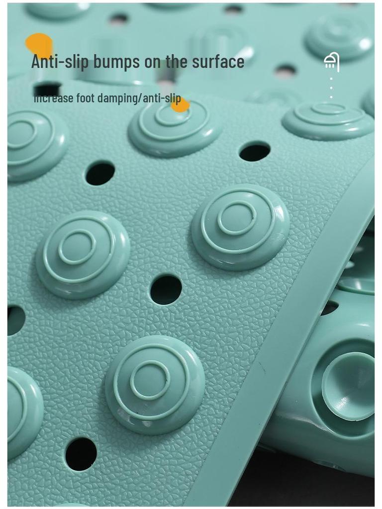 Экологичный Нескользящий Водонепроницаемый Коврик для Ванной, Массажный Коврик Однотонный