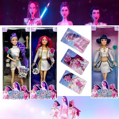 Аниме K-Pop Куклы в пользовательских позах Охотники на демонов (Руми/Мира/Зои) - Нежная текстура, палочки и сумки | Рождественские подарки