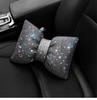 Diamond Studded Car Accessories Set: Seat Belt Shoulder Cover, Rearview Mirror Cover, Headrest, and Lumbar Support