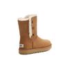 UGG Женские зимние ботинки Bailey Snaps, теплые, прочные, амортизирующие, нескользящие, модные, повседневные, плюшевые, до середины голени, коричневые 1127151-CHE