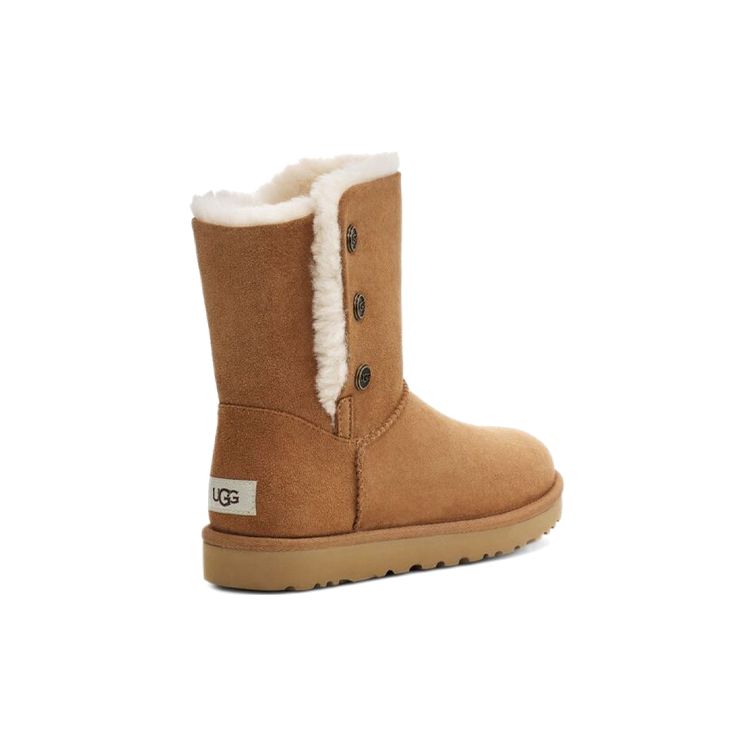 UGG Женские зимние ботинки Bailey Snaps, теплые, прочные, амортизирующие, нескользящие, модные, повседневные, плюшевые, до середины голени, коричневые 1127151-CHE