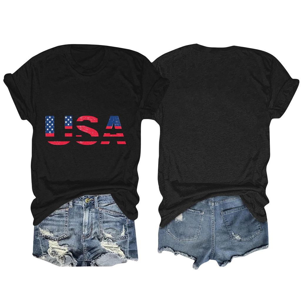 Женская мода больших размеров с принтом в стиле винтаж LA, повседневный топ с короткими рукавами