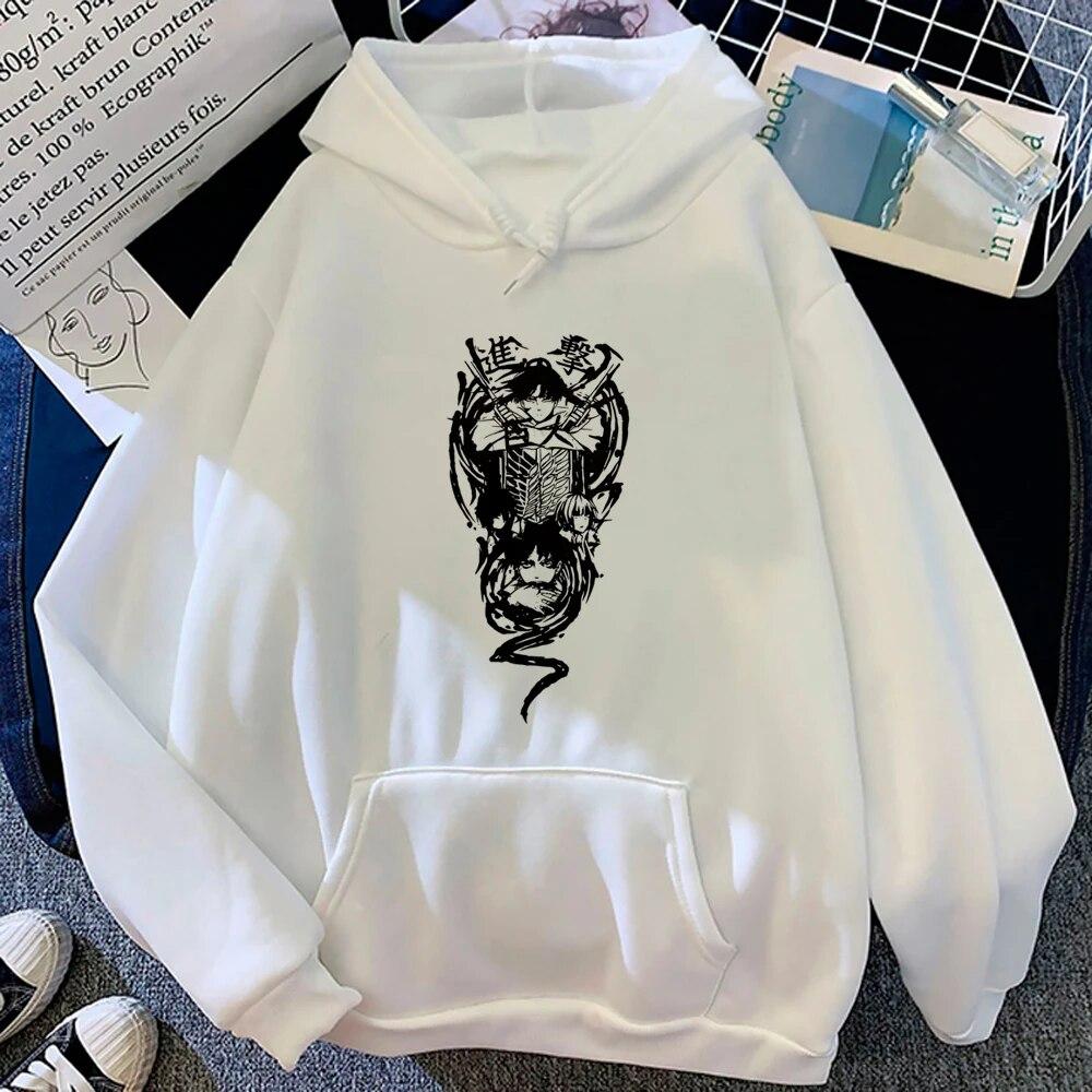 Атака Титанов Эрен толстовки женские эстетичные зимние y2k эстетическая одежда 2023 женская японская одежда унисекс