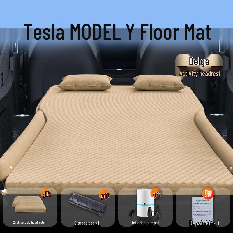 Tesla Model Y Car Mattress - Maodou Y Sleeping Mat for Rear Seat and Trunk, YaSleep Air Mattress.