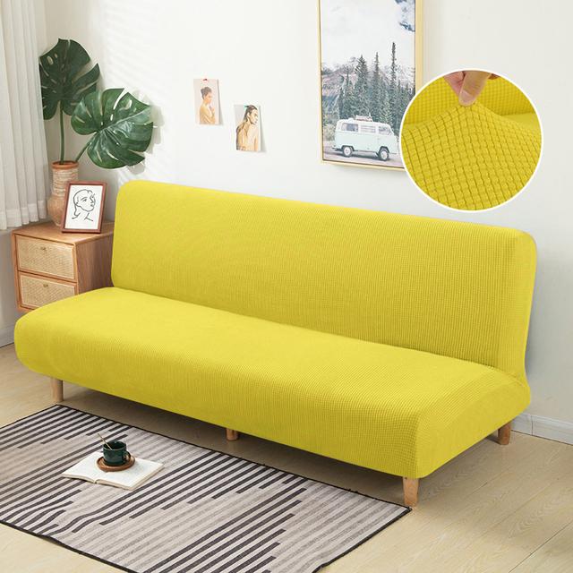 Jacquard Fabric Sofa Bed Cover Folding Sofa Seat Slipcovers Stretch Covers Couch Protector Elastic Futon Bench Covers For Home