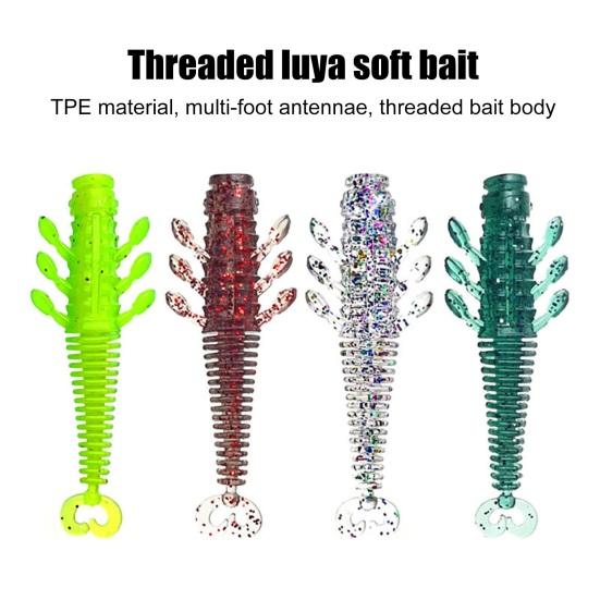 8Pcs/Set 6CM/2.15G Soft Shrimp Lure Realistic Bionic Colorful Scorpion Shrimp Floating Artificial Shrimp Bait Freshwater Saltwater Snakehead