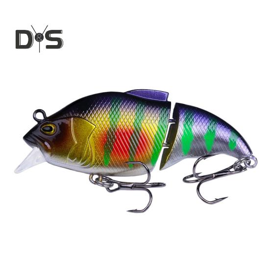 7,5 см/12 г многосоставная рыболовная приманка VIB с крючками, реалистичная двухсекционная жесткая искусственная приманка для пресноводной и соленой рыбалки