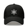 [Winter Baseball Cap] Unisex Snowflake Print Hat, Adjustable Soft Polyester, Lightweight Breathable, Sun Protection for Daily Wear & Holiday Gift
