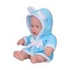 Soft Body Baby Doll Lifelike Newborn Baby Doll Simulation Reborn Baby Doll 8 InchesBlue Gown