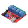 4-канальный релейный модуль DriveFree PC Интеллектуальный контроллер переключения Плата PCB DC 12 В