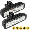 6 LED 18W Car LED Work Light DRL Spotlight High Bright Waterproof Auto Offroad SUV Truck Headlights Driving Lamp 12V