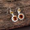 Citrine Gemstone 925 Sterling Silver Jewelry Handmade Drop/Dangle Earrings 1.80" EE-13-6