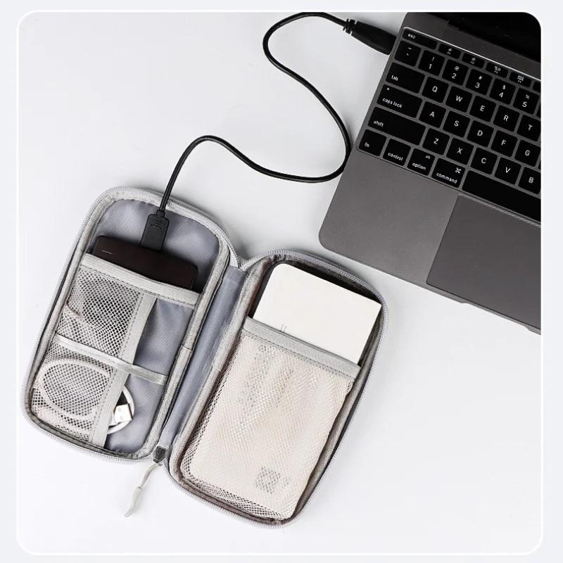 1PC Portable Cable Organizer Waterproof Storage Bag for Power Bank Digital Cable Case Earphone Oxford Cloth Earphone Holder Case