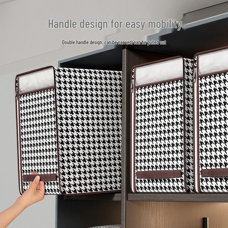 Большой прозрачный складной тканевый органайзер для гардероба - Корзина для хранения одеял и одежды повышенной вместимости