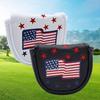 Чехол для головки клюшки для гольфа для вудов, драйвера, фейрвея, гибрида, из искусственной кожи, чехлы для молоткового паттера с магнитной застежкой, чехол-протектор для головки клюшки типа «лезвие» с узором флага США