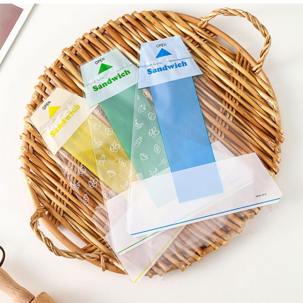 100pcs Plastic Bread Bags Transparent Sandwich Wrappers Disposable Sandwich Packaging Bag Wedding