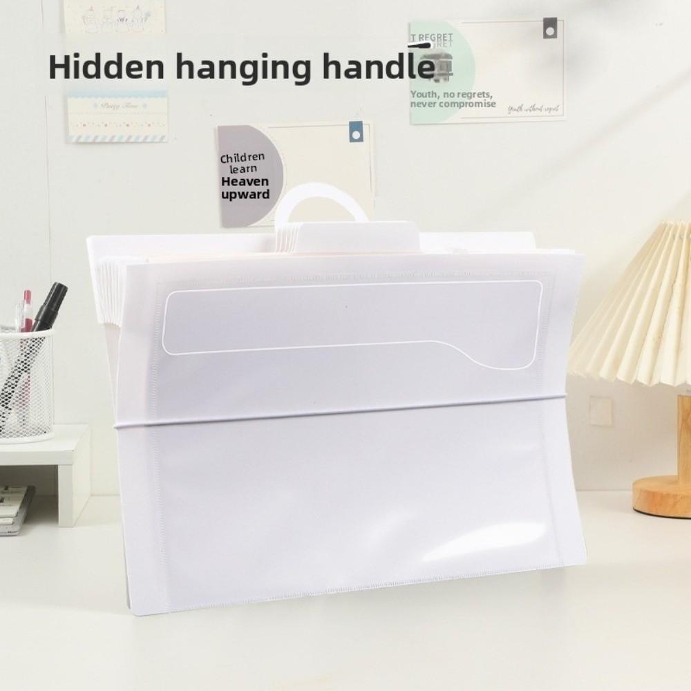 6 Pockets Hanging File Folders Wall Mounted File Storage Bag Portable File Organizer Office