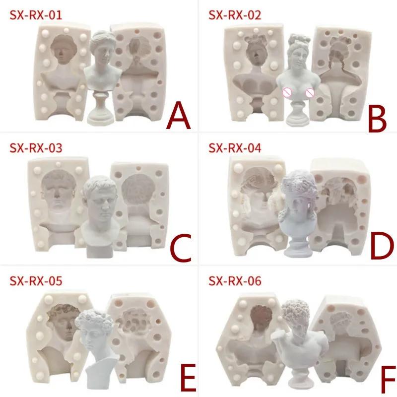 Формы для домашнего декора Гипсовая форма для портрета Ароматизированная свеча Форма для мыла ручной работы Силиконовые формы для свечей Аксессуары Инструменты