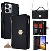 For Realme 14 5G Case Cross Texture PU Leather+TPU Wallet Phone Cover with Strap