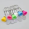 Creative Badminton Racket Keychain Cute Sport Mini 6 Color Pendant Car Keyring Men Bag Charm Decors Competition Souvenir Gift