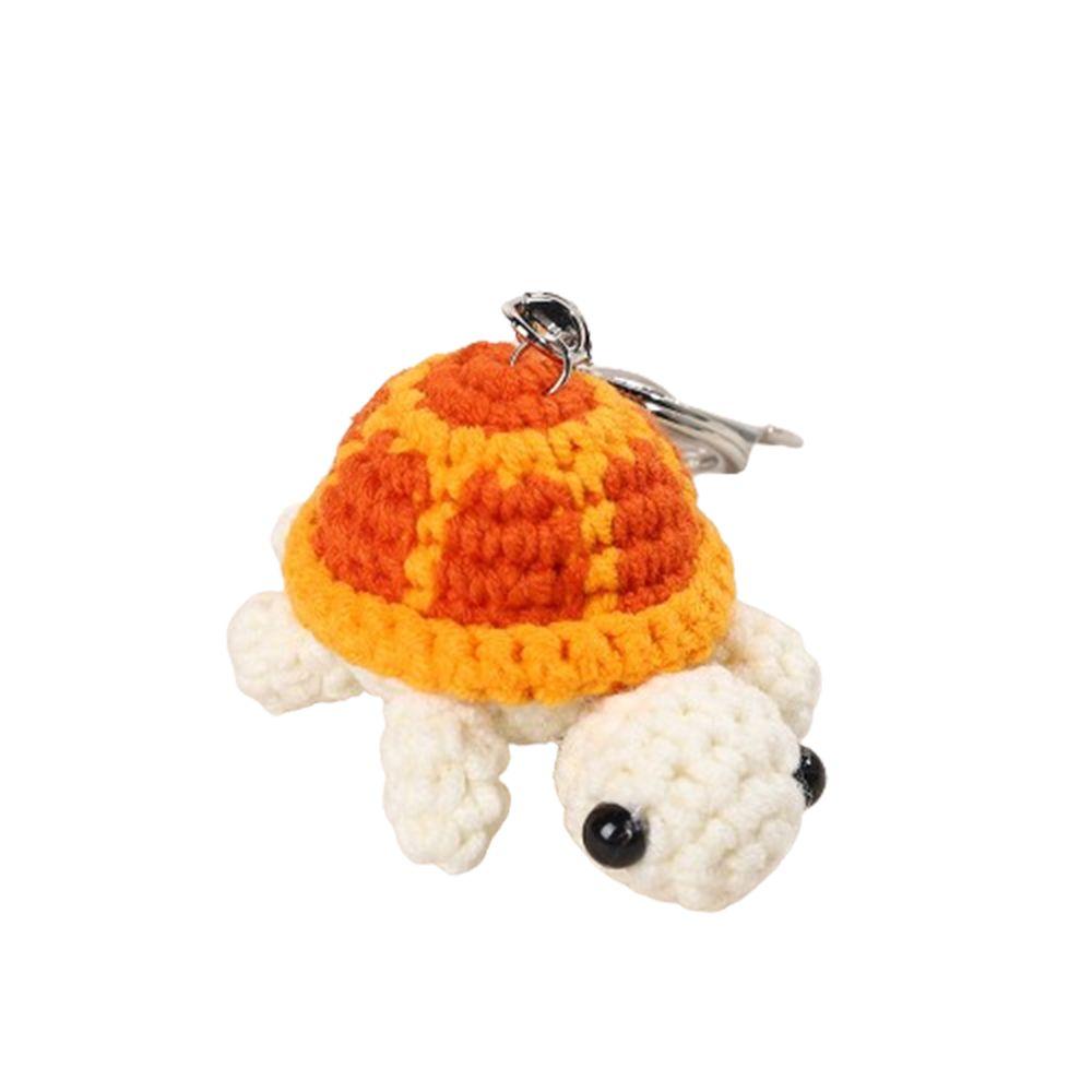 Mini Little Turtle Crochet Keychain Wool Knitting Turtle Doll Pendant Keychain Men