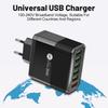30W 6 In 1 USB Charger Wall Quick Charger QC 3.0 Mobile Phone Fast Charging Adapter for iPhone Samsung Xiaomi EU/US/KR/UK Plugs