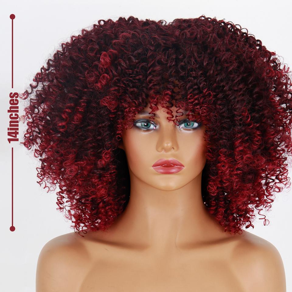 MERISIHAIR Афро-женский кудрявый короткий парик с челкой из синтетического волокна, натуральный черный кудрявый вьющийся парик для косплея, повседневная одежда