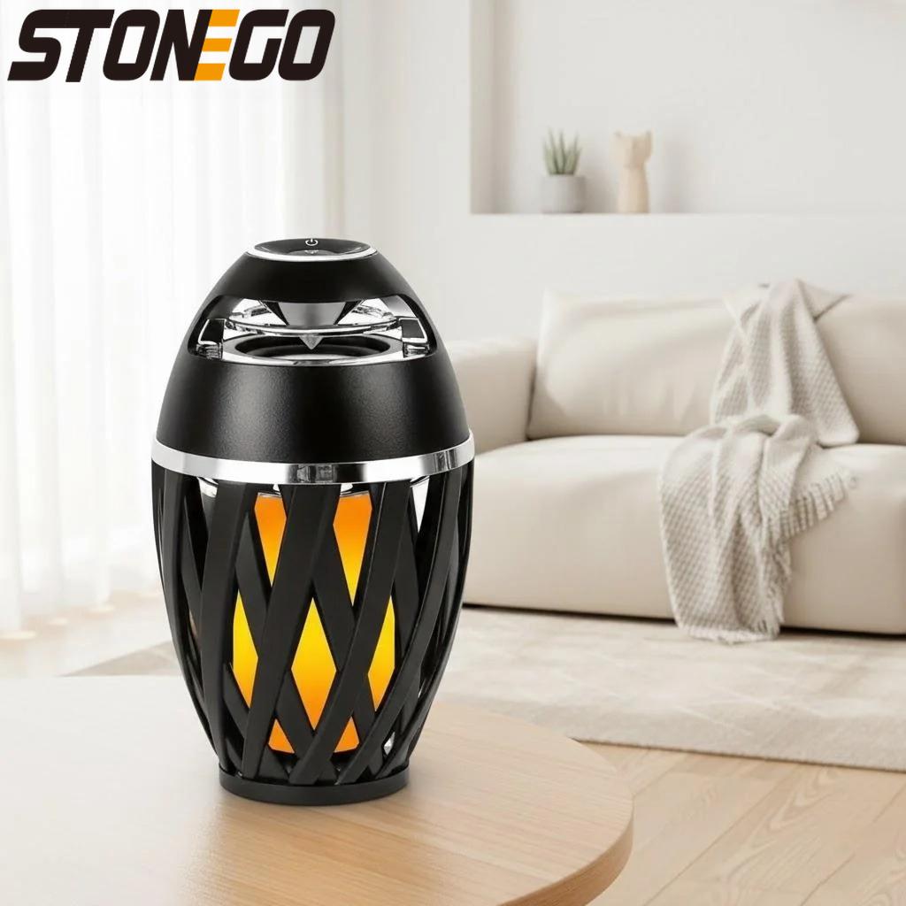 Portable Bluetooth 50 Speaker LED Torch 5W Bass 2000mAh Waterproof IPX5 Outdoor Home Party Speaker